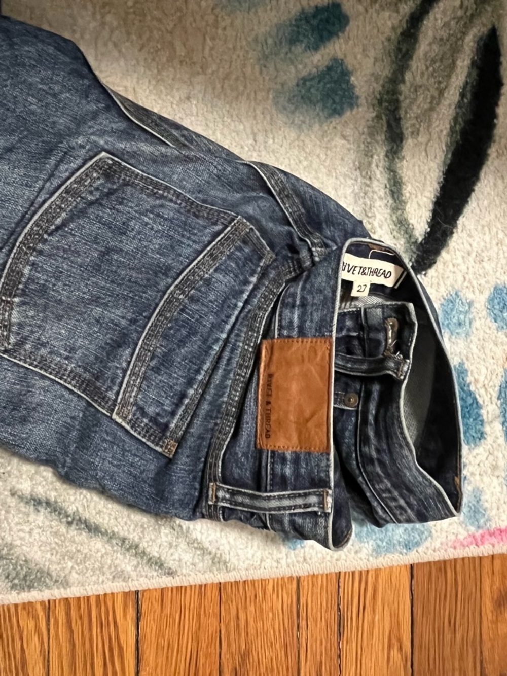 Straight Leg Women's Jeans in Faded Blue - Love & Thread